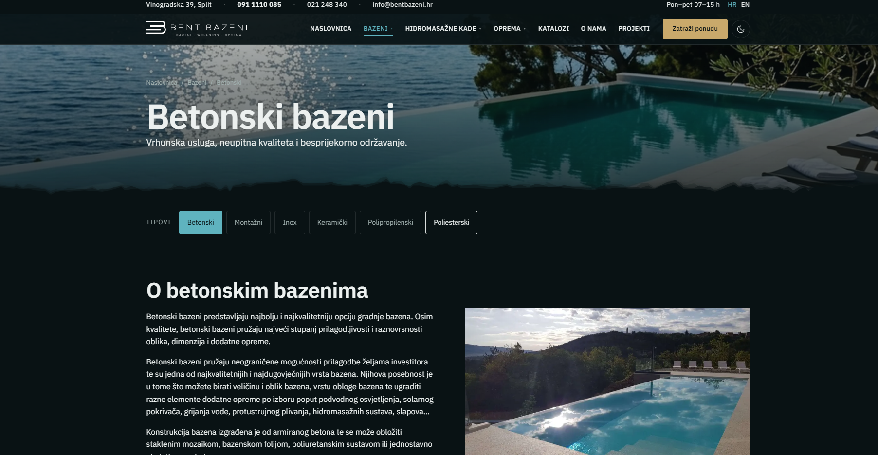 Nagrađeni Verge projekt - Bent Bazeni